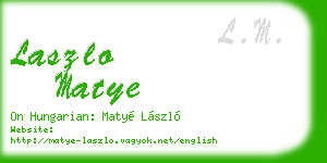 laszlo matye business card